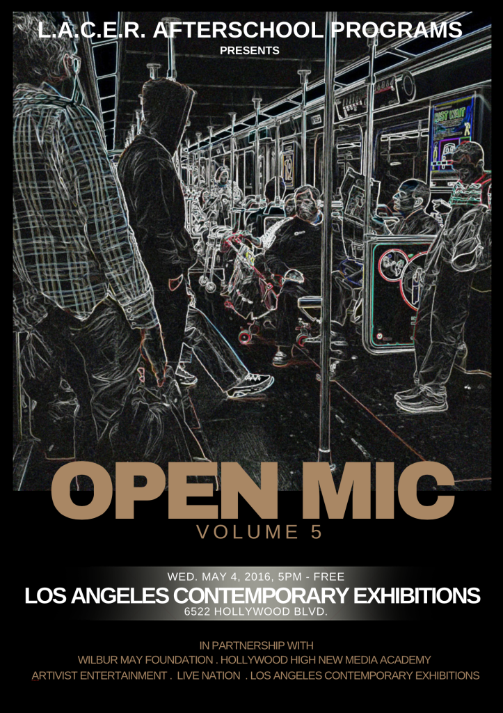 L.A.C.E.R. After School Programs Open Mic Vol 5 Flyer